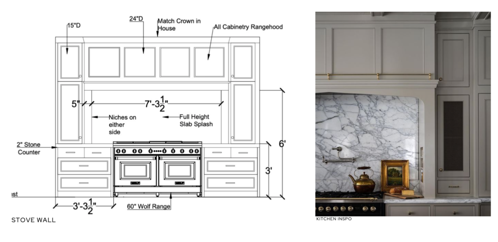 custom home kitchen